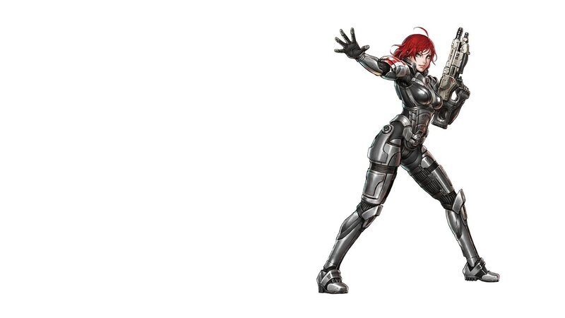 Female Soldier with Red Hair — Gray