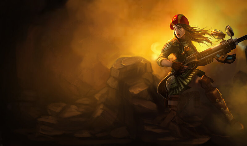 female soldier with rifle