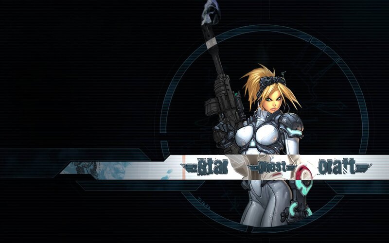 female soldier with rifle