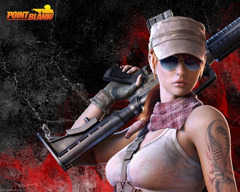 Female Soldier with Rifle — Black, Dramatic, 3d Render