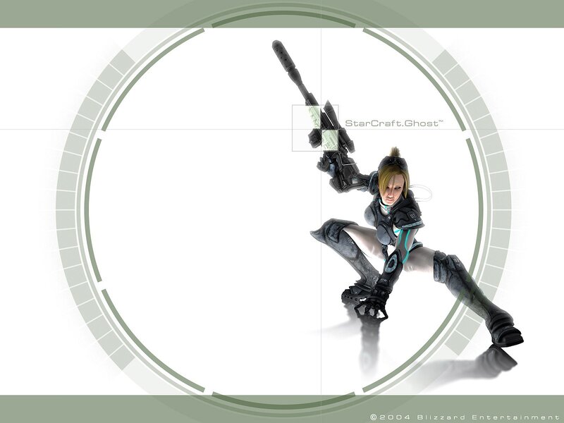 Female Soldier with Rifle — White