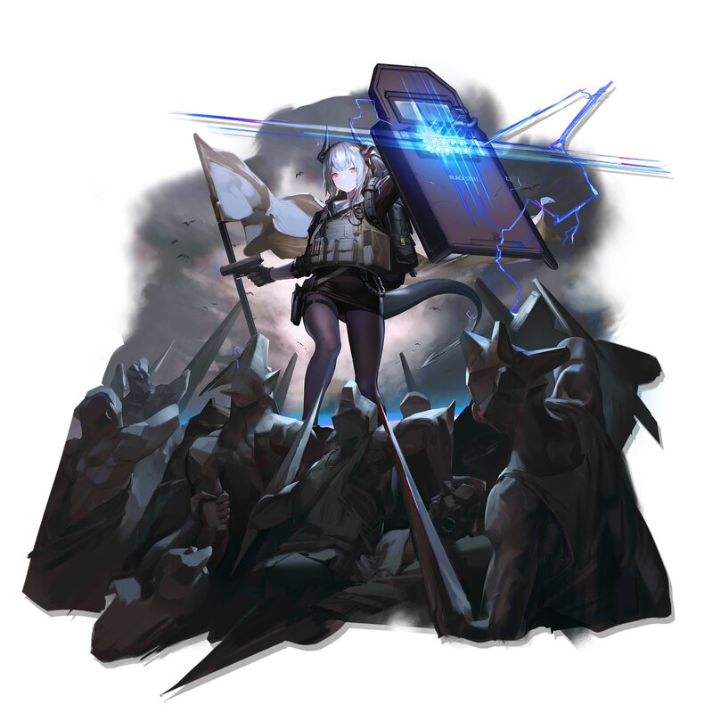 Female Soldier with Shield