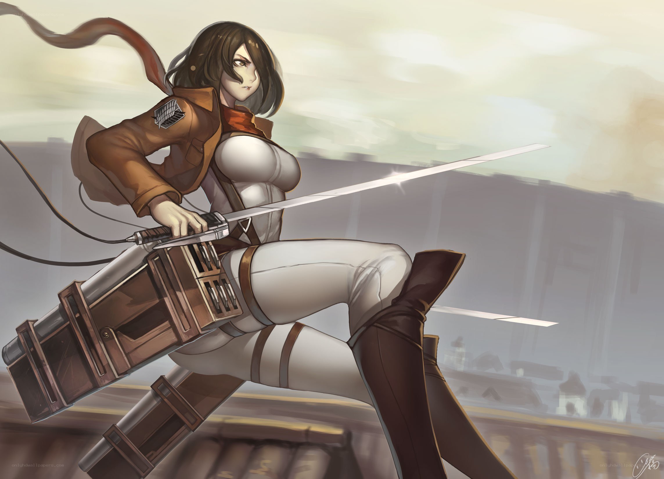 female soldier with sword