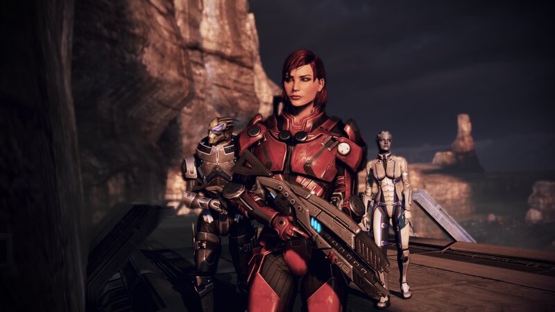 Female Soldier with Two Allies