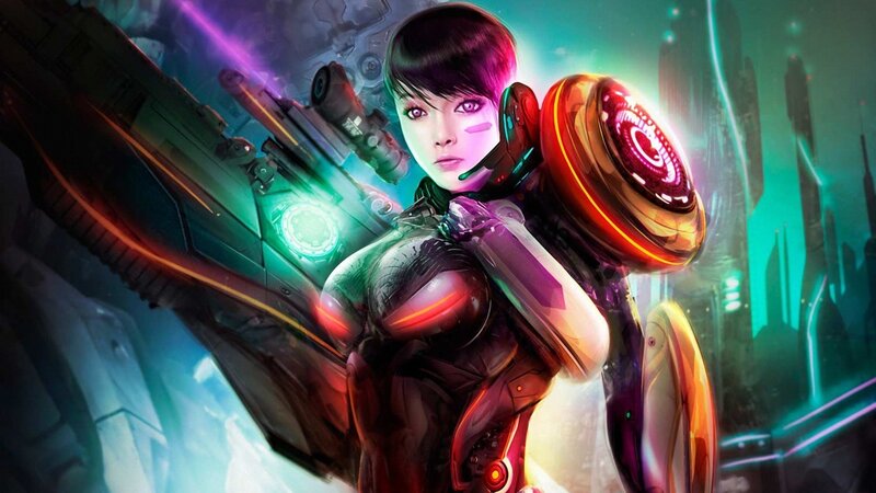 Female Soldier with Weapon — Green, Dramatic, Night