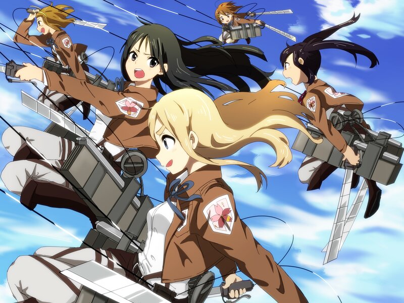 Female Soldiers in Flight