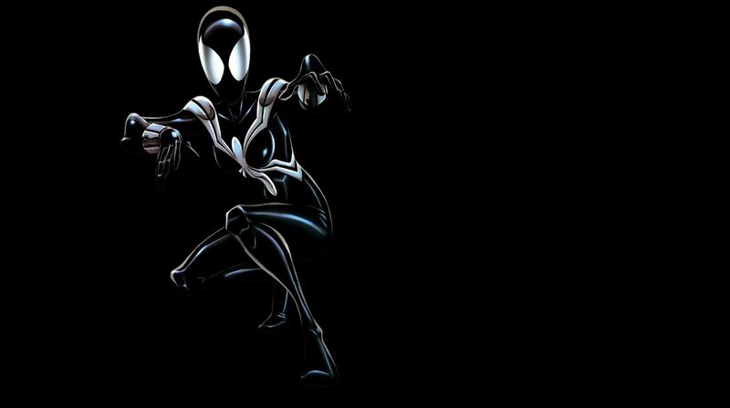 Female Spider-hero in Black Suit