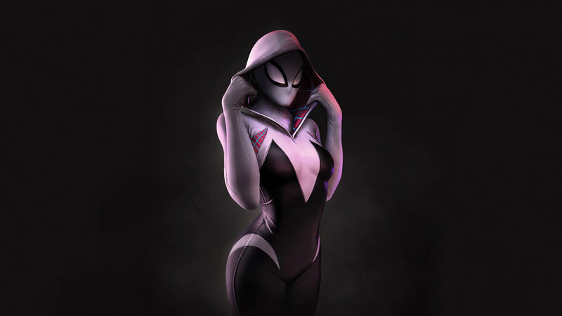 Female Spider-hero in Suit