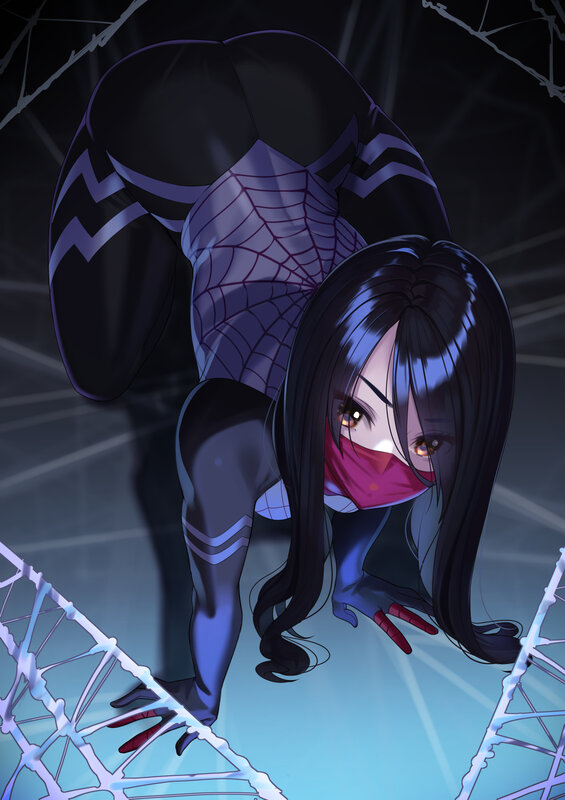 Female Spider-themed Character — Black