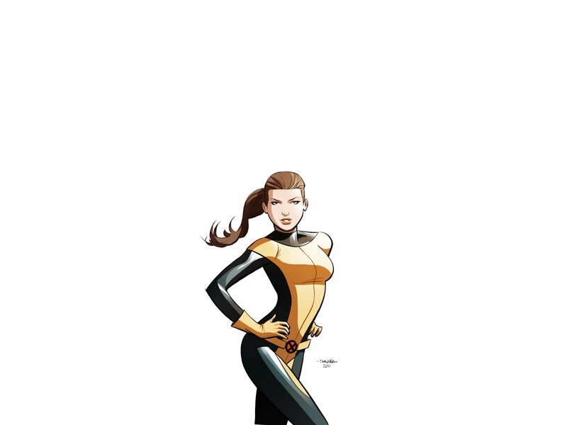 Female Superhero Character — Black, Confident, Comic, X-men Logo