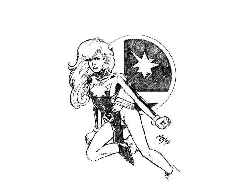 Female Superhero Character — Black, Dynamic