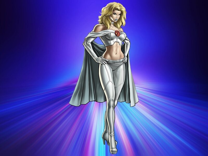 Female Superhero Character — Blue, Dramatic, Digital Art