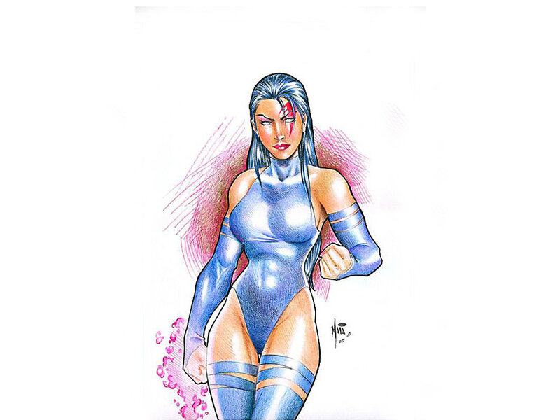 Female Superhero Character — Blue