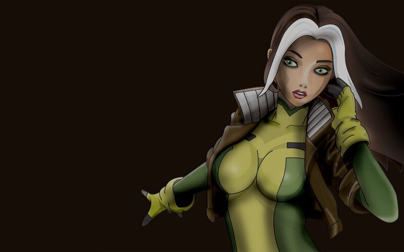 Female Superhero Character — Brown