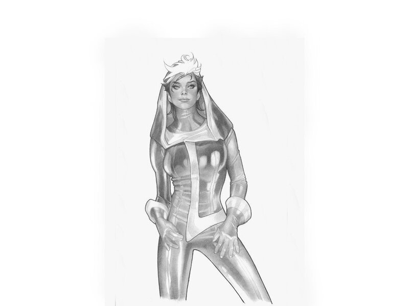 Female Superhero Character — Gray
