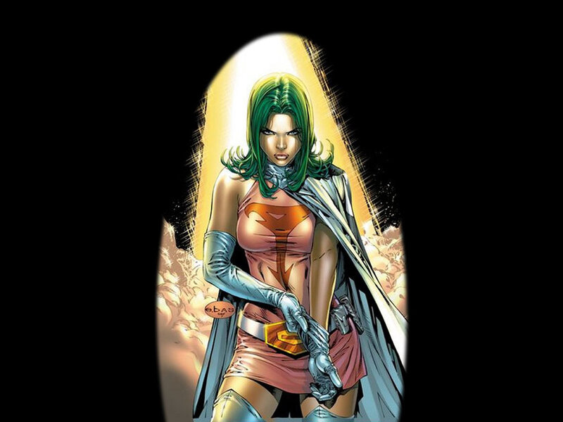Female Superhero Character — Green