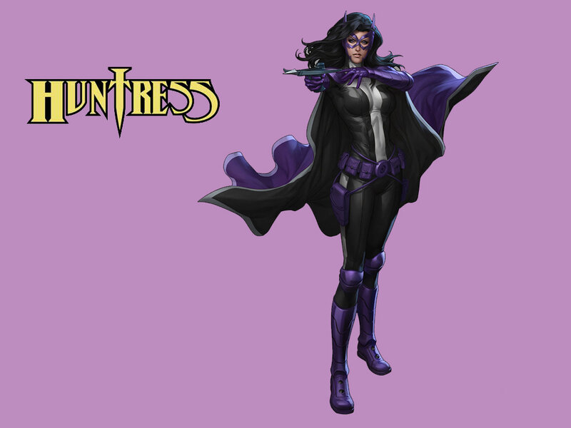 Female Superhero Character — Purple, Dramatic, Digital Art, Cape