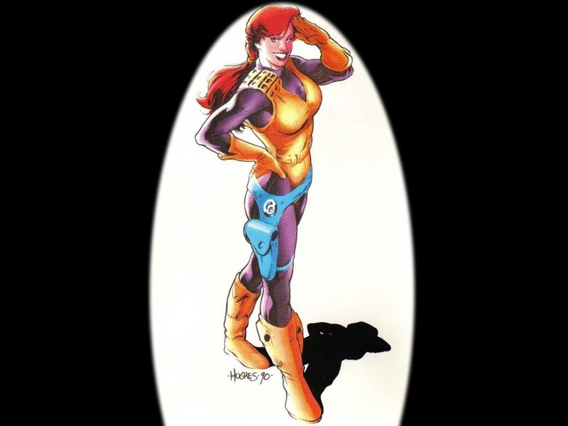 Female Superhero Character — Purple