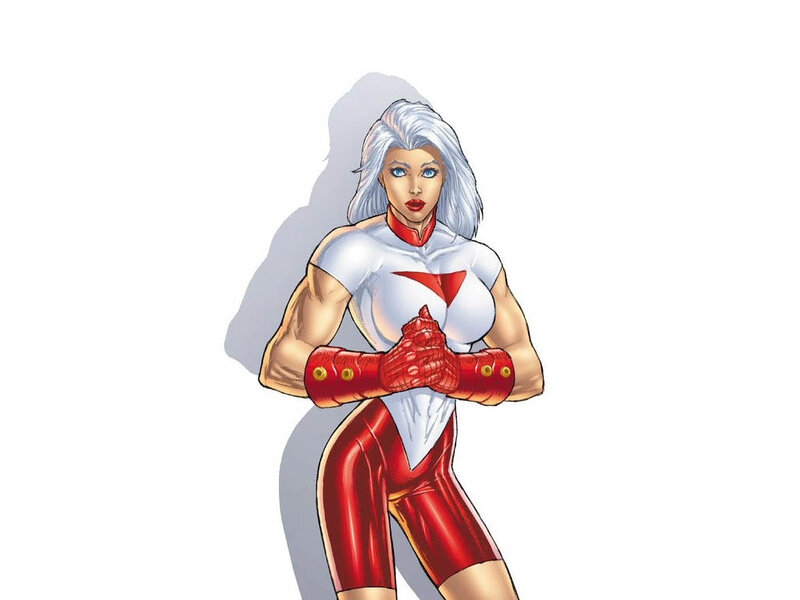 Female Superhero Character — Red, Confident