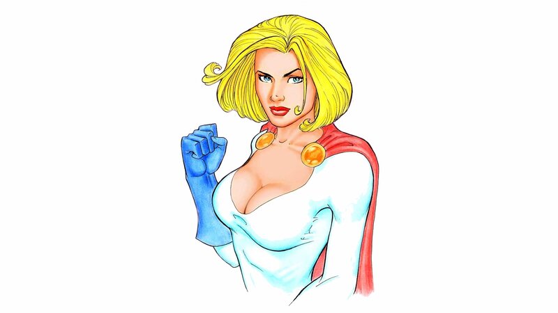 Female Superhero Character — Yellow, Confident