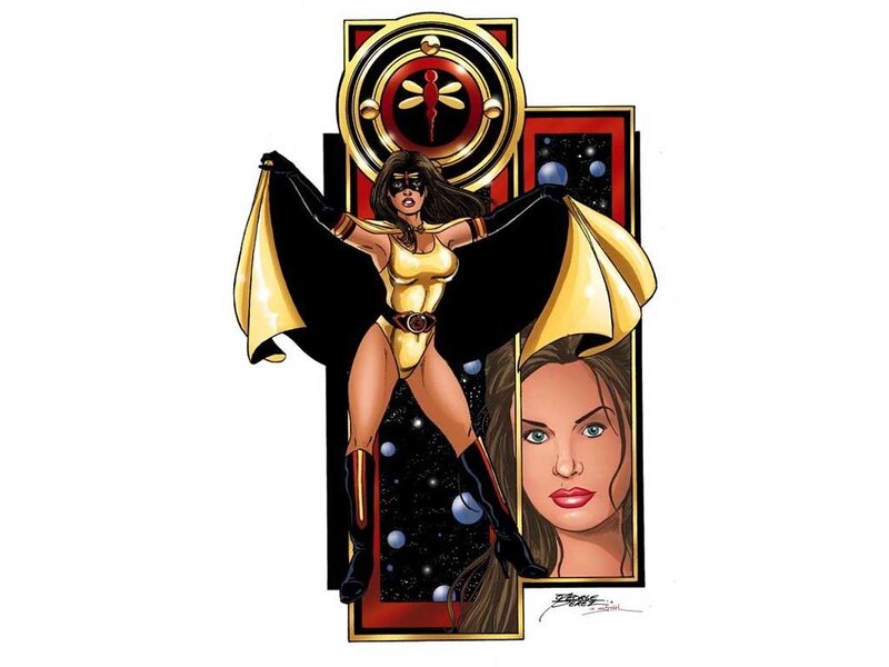 Female Superhero Character — Yellow