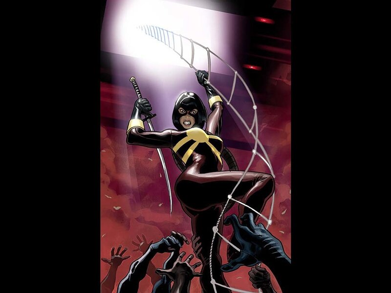 Female Superhero Climbing Rope