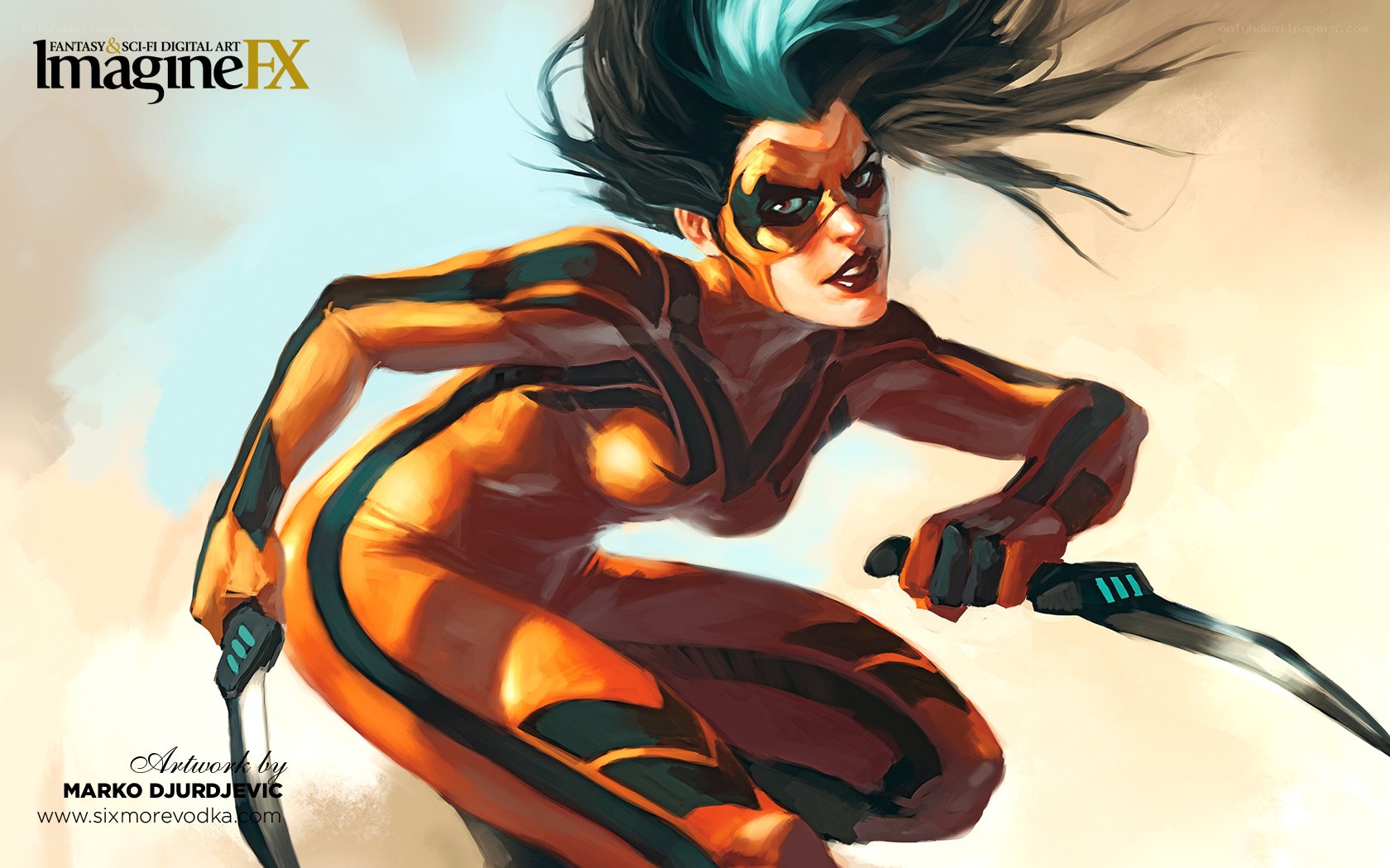 female superhero in action