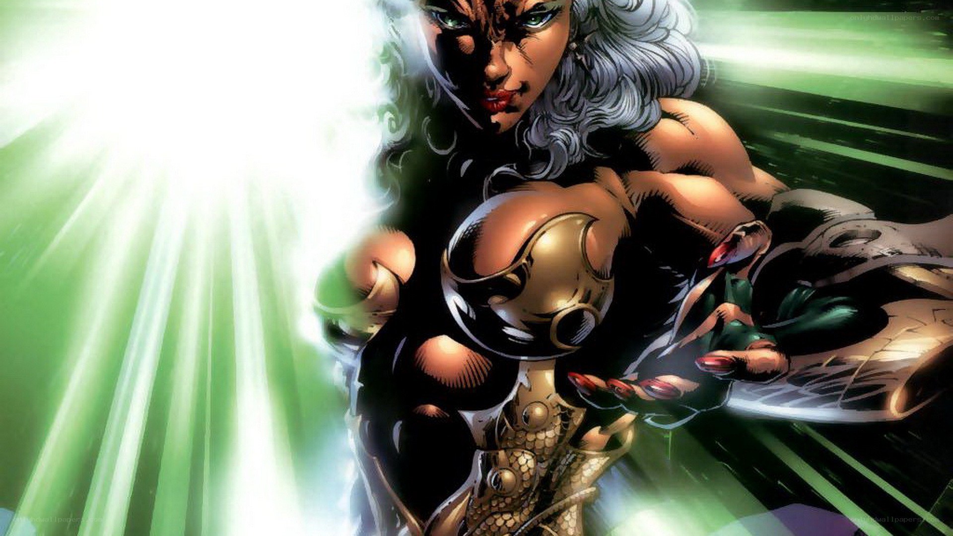 female superhero in action