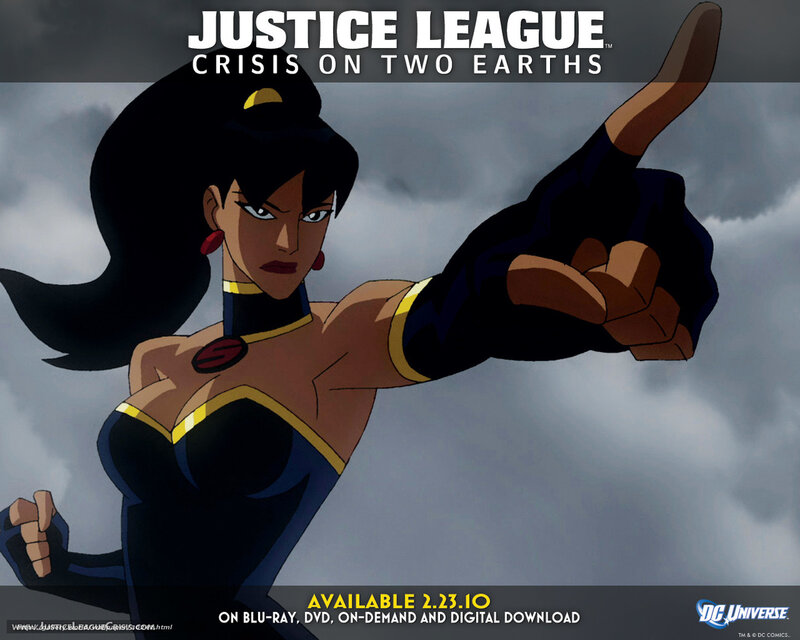 Female Superhero in Action — Black, Dramatic, Anime