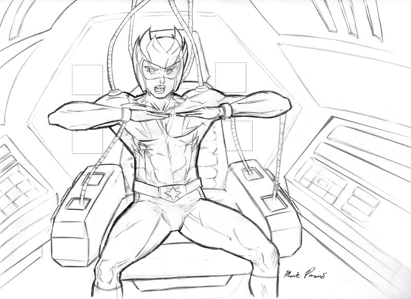 Female Superhero in Cockpit