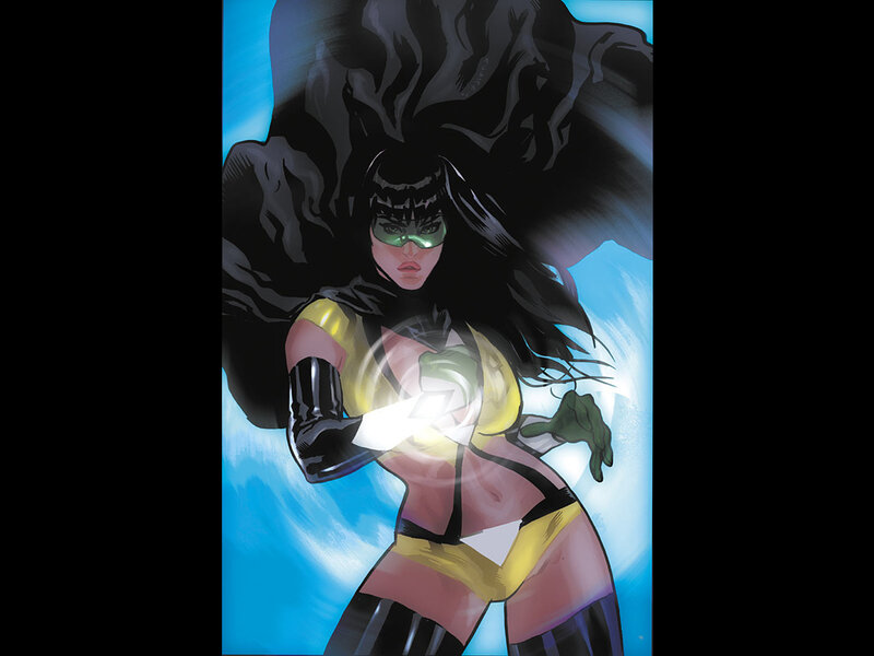 Female Superhero in Costume — Blue
