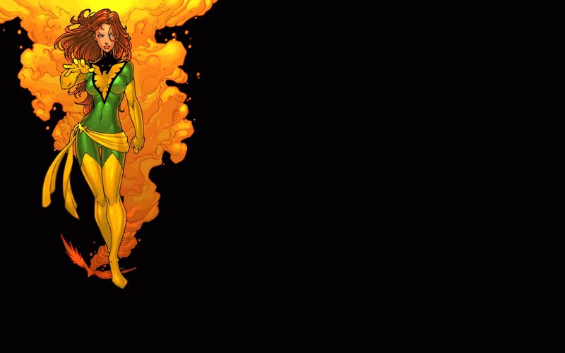Female Superhero in Flames — Black, Dramatic, Comic, Superhero Suit