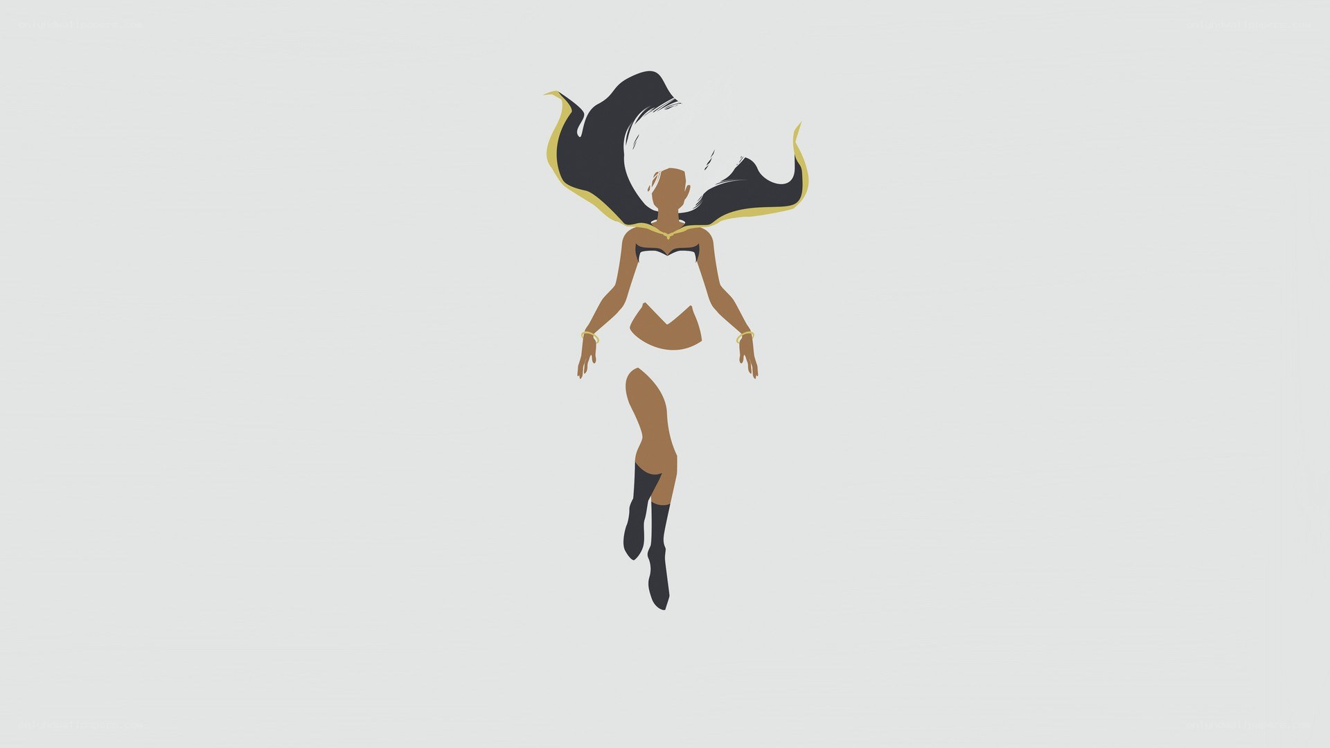 female superhero in flight