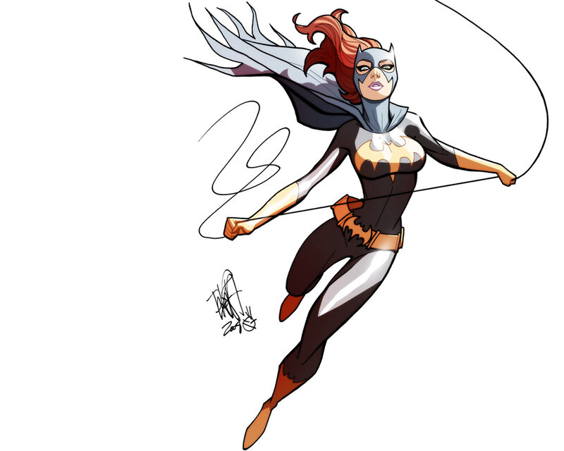 Female Superhero in Flight — Black, Dynamic, Comic