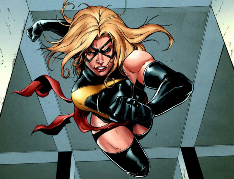 Female Superhero in Flight — Black, Dynamic