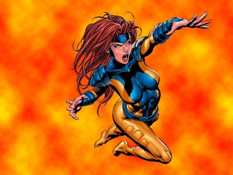 Female Superhero in Flight — Orange