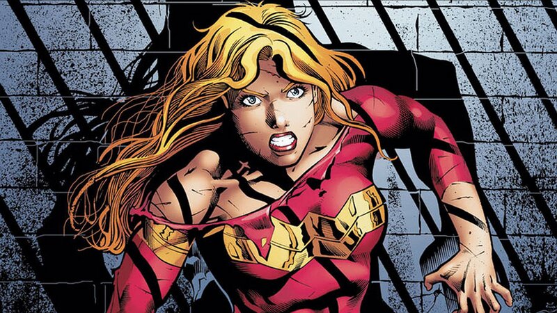 Female Superhero in Red Suit — Dramatic, Comic, Comic Book Art