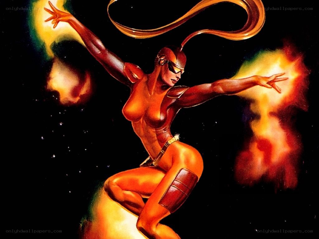 female superhero in space