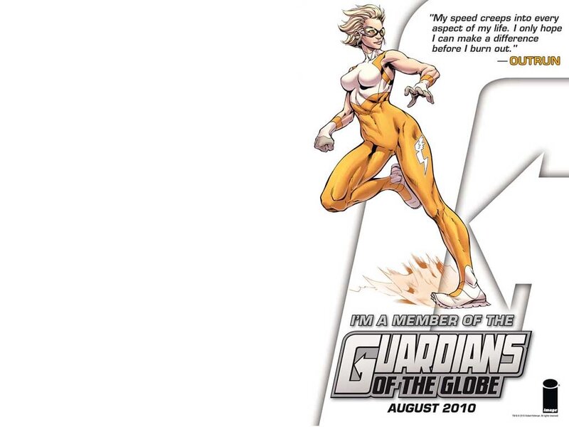 Female Superhero in Yellow Suit — Dynamic
