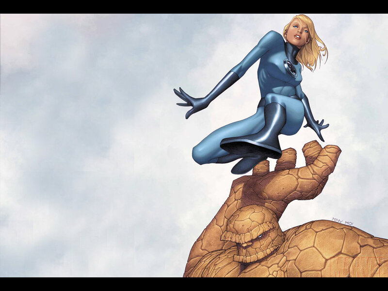 Female Superhero on Rock Hand
