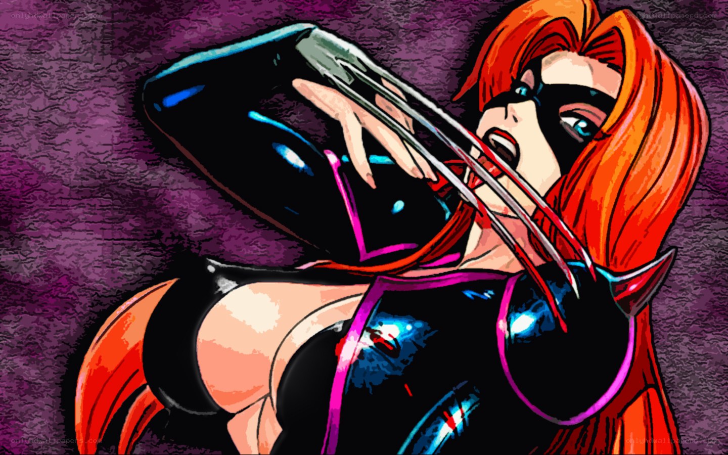 female superhero with claws