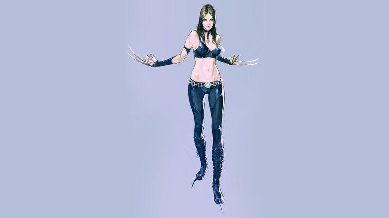 female superhero with claws