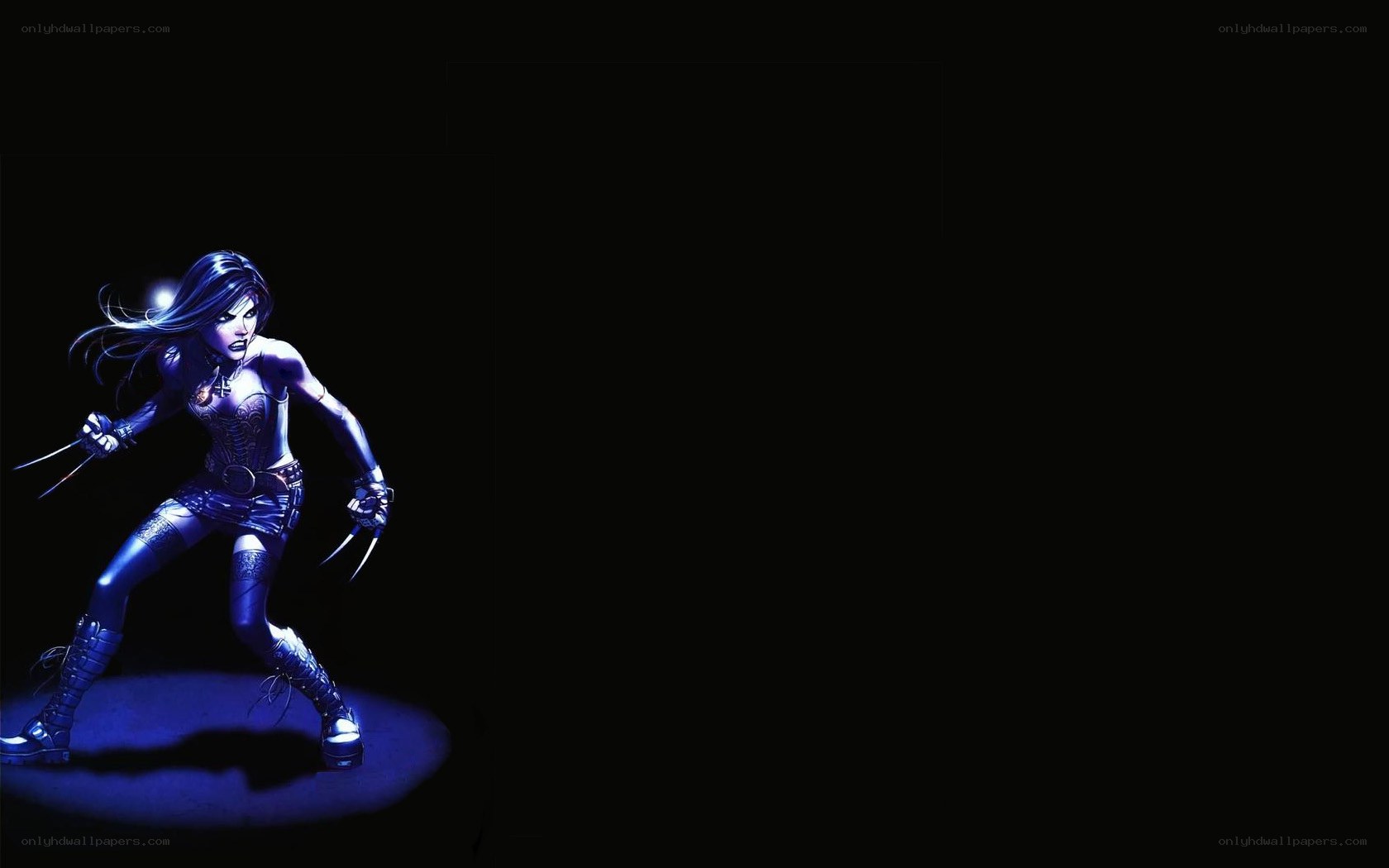 female superhero with claws