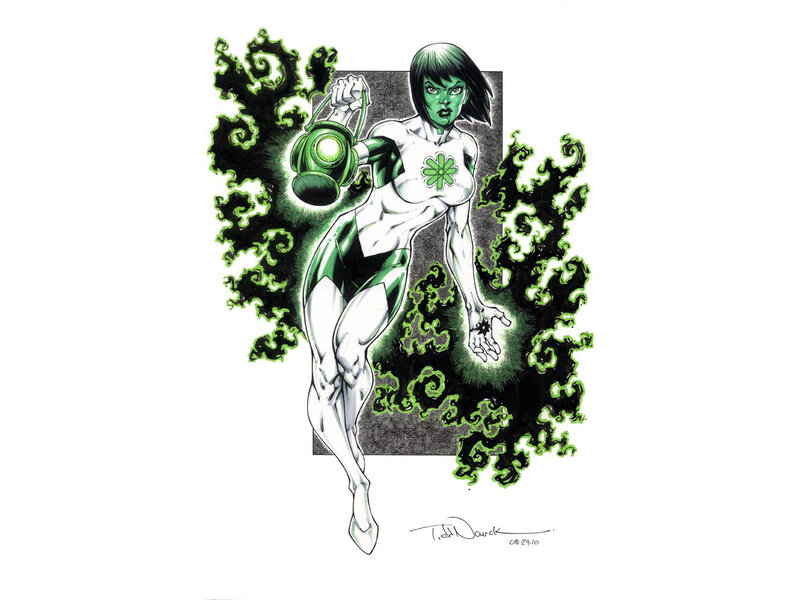 Female Superhero with Lantern
