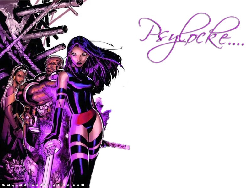 Female Superhero with Purple Hair