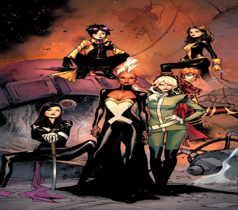 Female Superheroes Group — Black