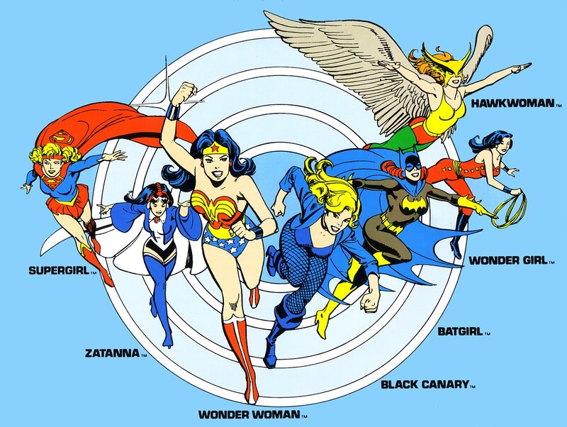 Female Superheroes Group — Blue