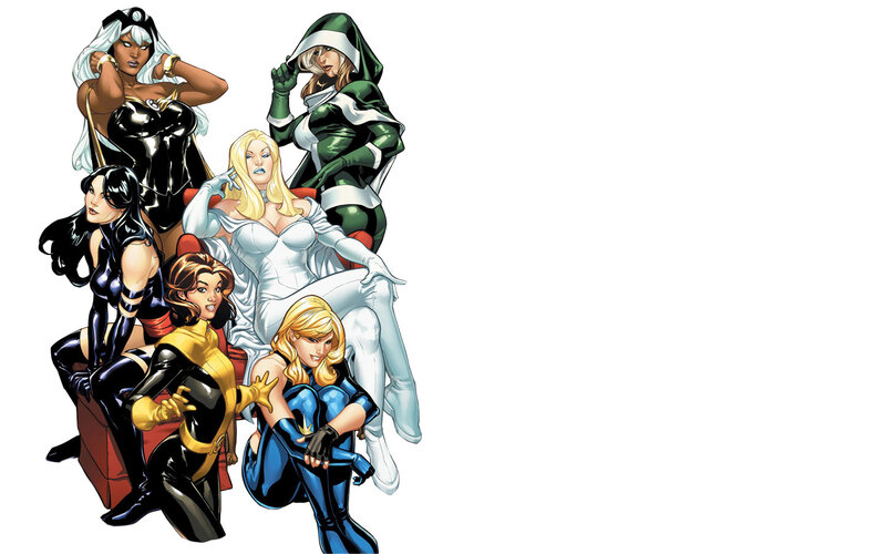 Female Superheroes Group — White
