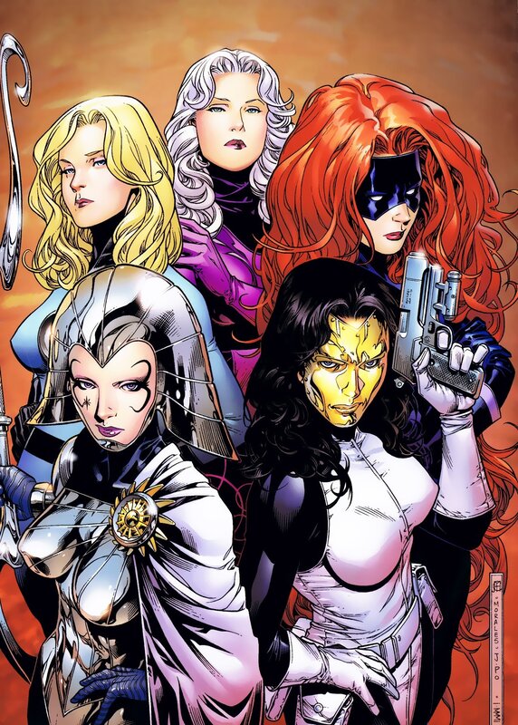 female superheroes in action
