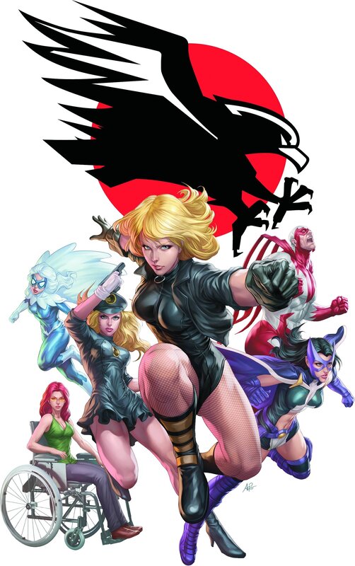 female superheroes in action
